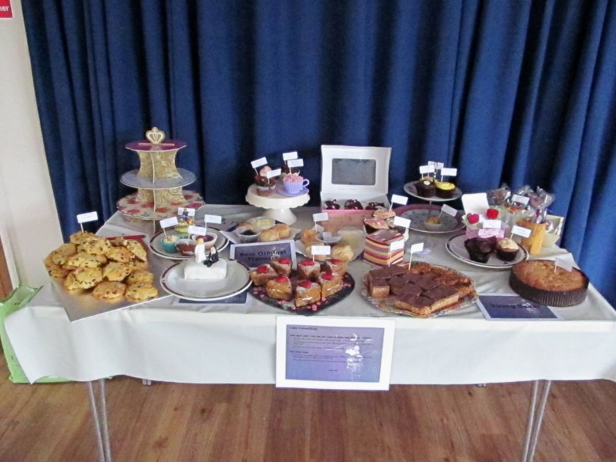 Cakes arranged on a table