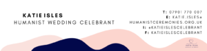 Katie Isles celebrant contact banner