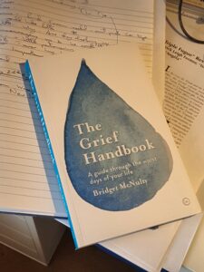 Picture of the cover of The Grief Handbook by Bridget McNulty - Photo taken by Mark Taylor - The Lichfield Funeral Celebrant