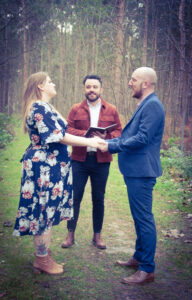 Couple being married by celebrant - Rob Dale